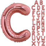 Balon Folie Metalizata Litera C, 80 Cm, Umflati Cu Heliu Sau Aer, Ambalaj Individual, Pai Inclus, Rose Gold - vivimall.ro