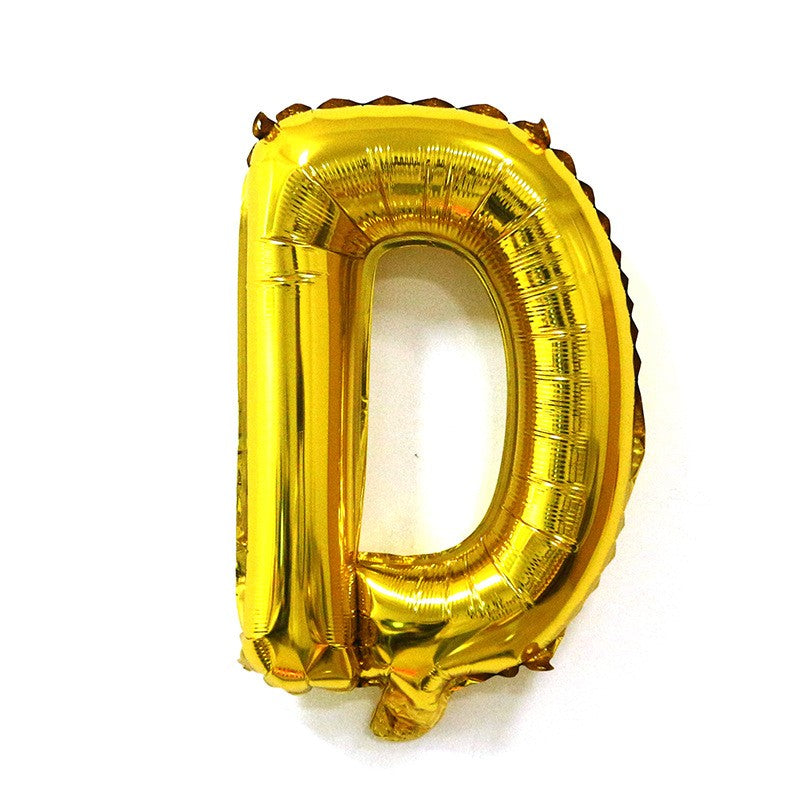 Balon Folie Metalizata Litera D, 80 Cm, Umflati Cu Heliu Sau Aer, Ambalaj Individual, Pai Inclus - vivimall.ro