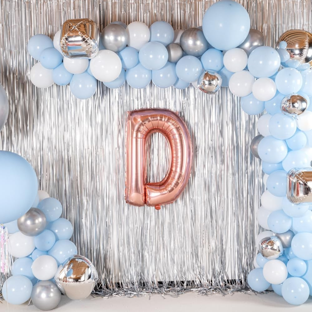 Balon Folie Metalizata Litera D, Vivimall, 80 cm, Umflati cu Heliu sau Aer, Ambalaj Individual, Pai inclus, Rose Gold - vivimall.ro