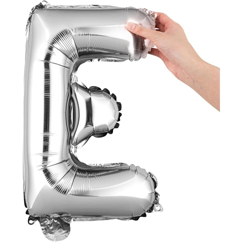 Balon Folie Metalizata Litera E, 40 Cm, Umflati Cu Heliu Sau Aer, Ambalaj Individual, Pai Inclus - vivimall.ro