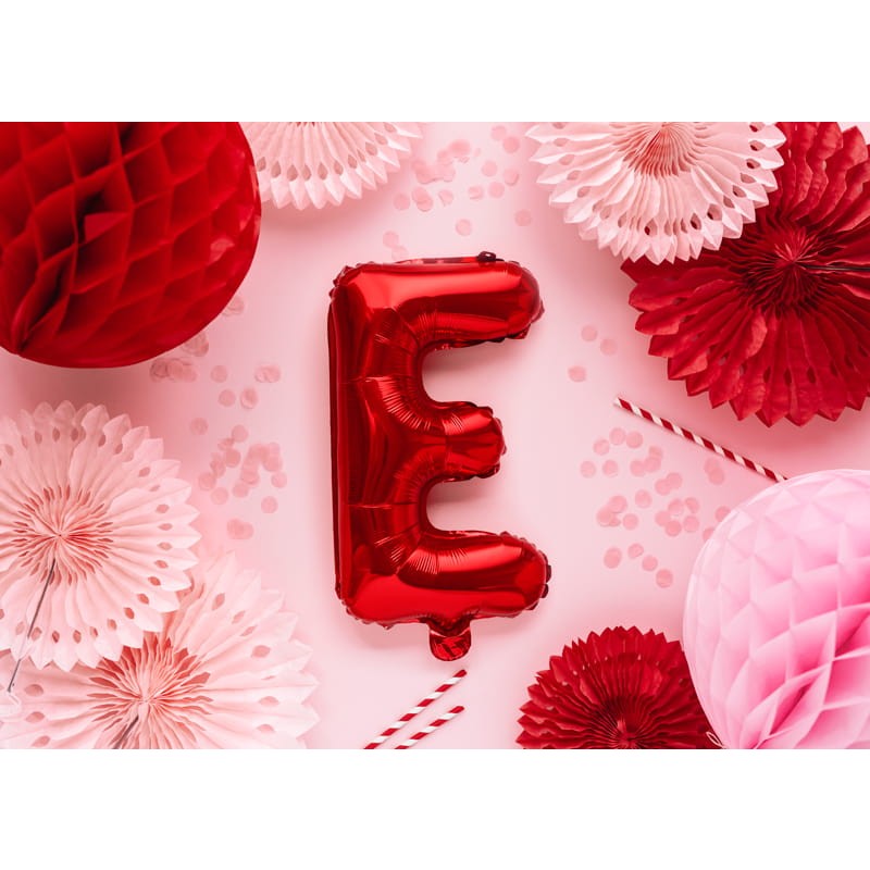 Balon Folie Metalizata Litera E, 40 Cm, Umflati Cu Heliu Sau Aer, Ambalaj Individual, Pai Inclus - vivimall.ro