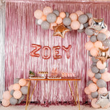 Balon Folie Metalizata Litera E, Vivimall, 40 cm, Umflati cu Heliu sau Aer, Ambalaj Individual, Pai inclus, Rose Gold - vivimall.ro