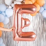 Balon Folie Metalizata Litera E, 80 Cm, Umflati Cu Heliu Sau Aer, Ambalaj Individual, Pai Inclus, Rose Gold - vivimall.ro