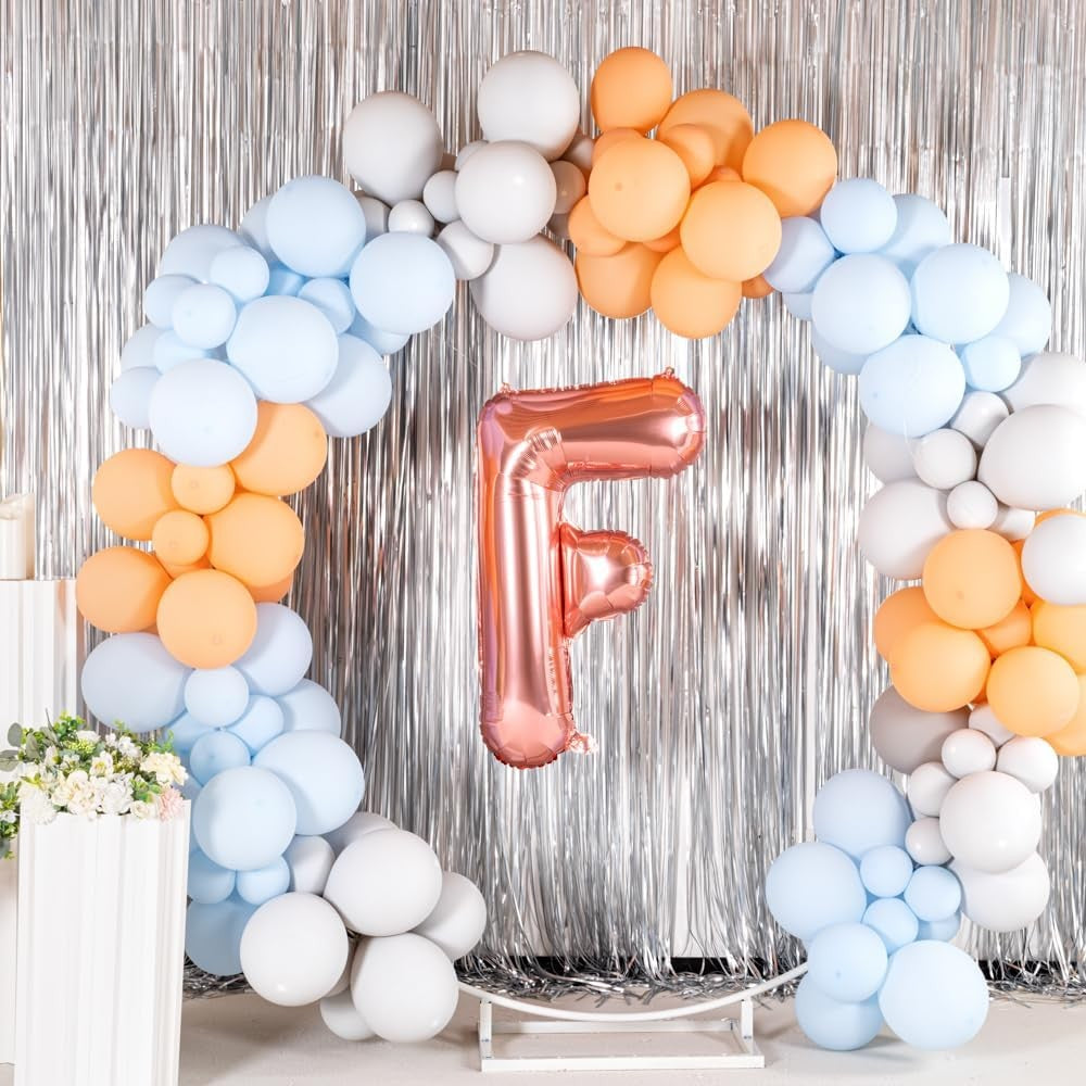 Balon Folie Metalizata Litera F, 100 Cm, Umflati Cu Heliu Sau Aer, Ambalaj Individual, Pai Inclus, Rose Gold - vivimall.ro