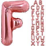 Balon Folie Metalizata Litera F, 80 Cm, Umflati Cu Heliu Sau Aer, Ambalaj Individual, Pai Inclus, Rose Gold - vivimall.ro