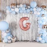 Balon Folie Metalizata Litera G, Vivimall, 80 cm, Umflati cu Heliu sau Aer, Ambalaj Individual, Pai inclus, Rose Gold - vivimall.ro