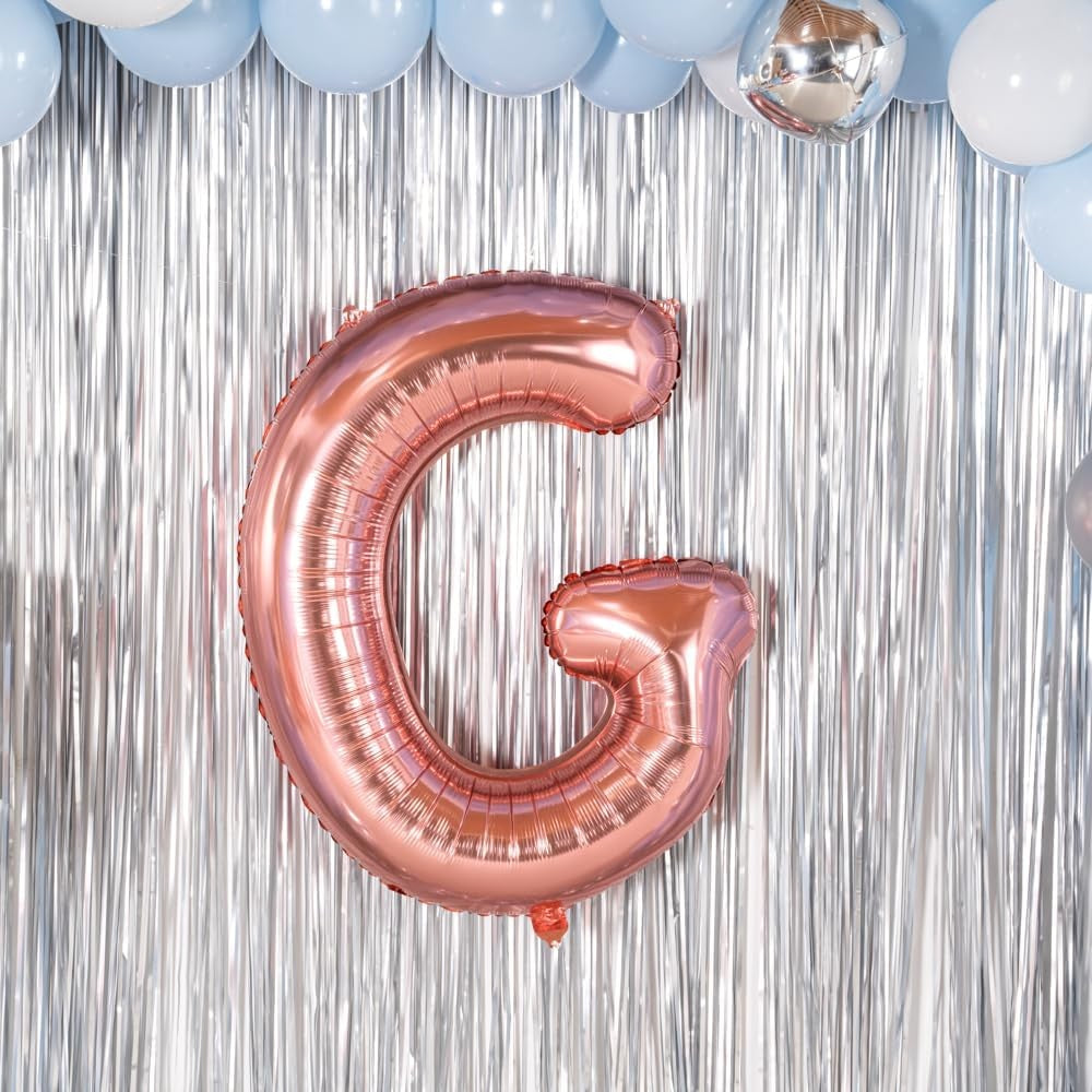 Balon Folie Metalizata Litera G, 80 Cm, Umflati Cu Heliu Sau Aer, Ambalaj Individual, Pai Inclus, Rose Gold - vivimall.ro