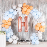 Balon Folie Metalizata Litera H, Vivimall, 100 cm, Umflati cu Heliu sau Aer, Ambalaj Individual, Pai inclus, Rose Gold - vivimall.ro