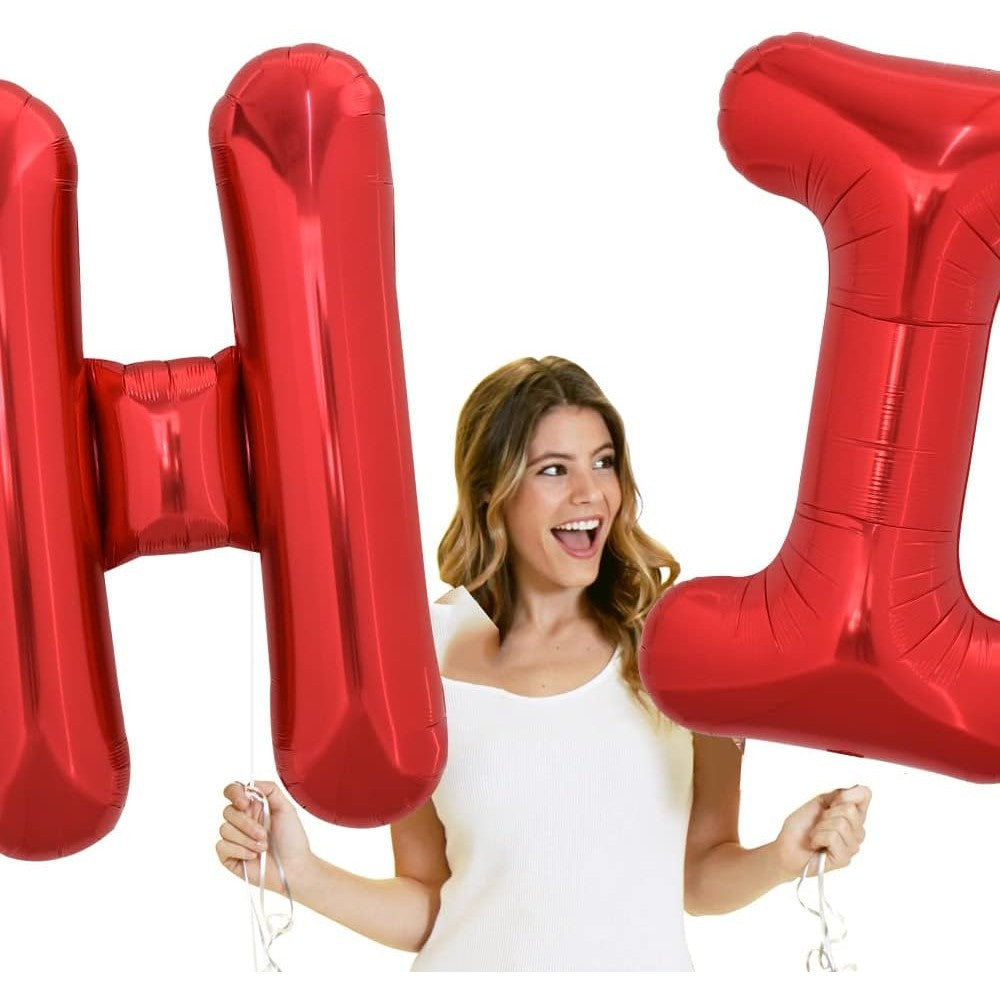 Balon Folie Metalizata Litera H, 40 Cm, Umflati Cu Heliu Sau Aer, Ambalaj Individual, Pai Inclus - vivimall.ro