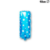 Balon Folie Metalizata Litera I, Vivimall, 40 cm, Cu Imprimeu Stelute, Umflati cu Heliu sau Aer, Ambalaj Individual, Pai inclus, Albastru - vivimall.ro