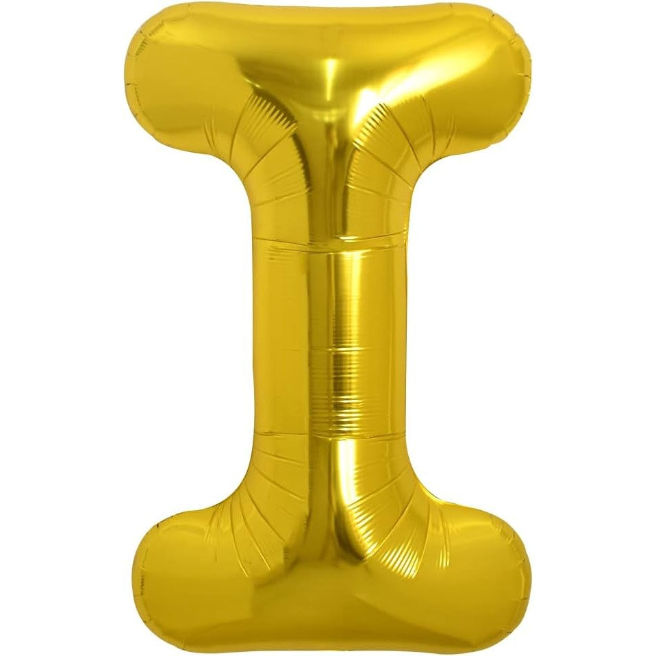 Balon Folie Metalizata Litera I, 40 Cm, Umflati Cu Heliu Sau Aer, Ambalaj Individual, Pai Inclus - vivimall.ro