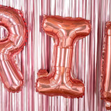 Balon Folie Metalizata Litera I, Vivimall, 40 cm, Umflati cu Heliu sau Aer, Ambalaj Individual, Pai inclus, Rose Gold - vivimall.ro