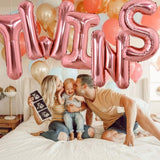 Balon Folie Metalizata Litera I, Vivimall, 80 cm, Umflati cu Heliu sau Aer, Ambalaj Individual, Pai inclus, Rose Gold - vivimall.ro