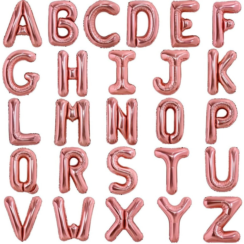 Balon Folie Metalizata Litera K, Vivimall, 40 cm, Umflati cu Heliu sau Aer, Ambalaj Individual, Pai inclus, Rose Gold - vivimall.ro