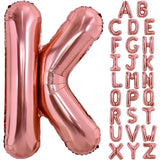 Balon Folie Metalizata Litera K, 80 Cm, Umflati Cu Heliu Sau Aer, Ambalaj Individual, Pai Inclus, Rose Gold - vivimall.ro