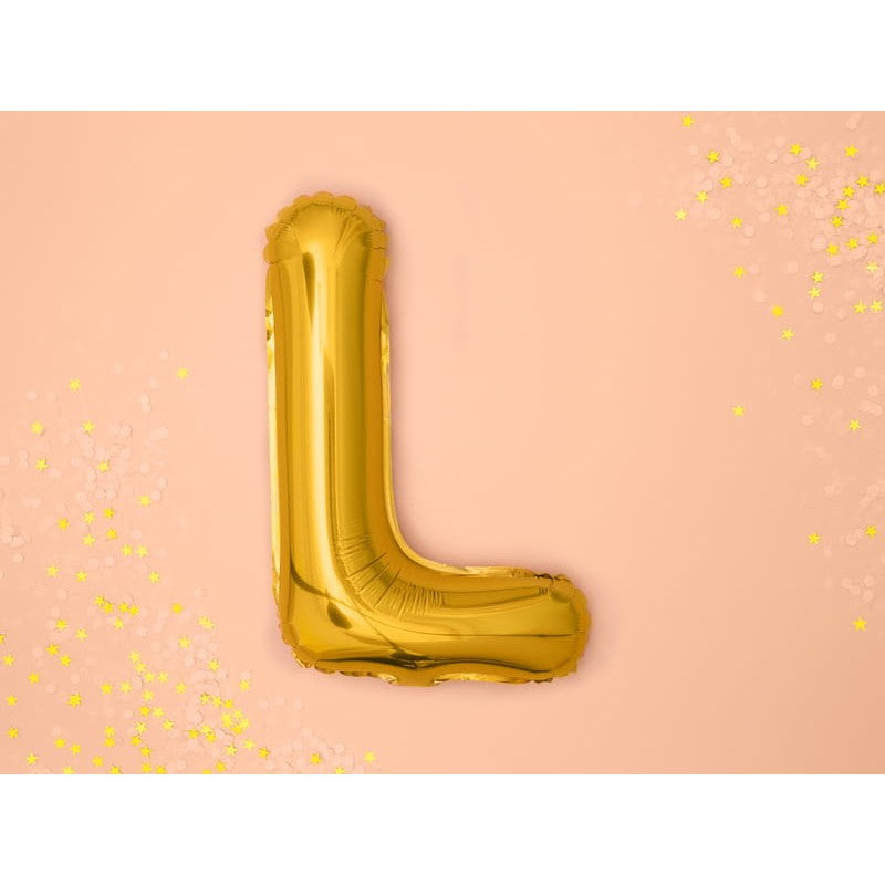 Balon Folie Metalizata Litera L, 80 Cm, Umflati Cu Heliu Sau Aer, Ambalaj Individual, Pai Inclus - vivimall.ro