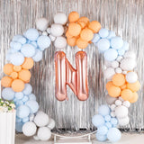 Balon Folie Metalizata Litera N, Vivimall, 100 cm, Umflati cu Heliu sau Aer, Ambalaj Individual, Pai inclus, Rose Gold - vivimall.ro