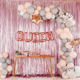 Balon Folie Metalizata Litera N, Vivimall, 40 cm, Umflati cu Heliu sau Aer, Ambalaj Individual, Pai inclus, Rose Gold - vivimall.ro