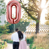 Balon Folie Metalizata Litera O, 100 Cm, Umflati Cu Heliu Sau Aer, Ambalaj Individual, Pai Inclus, Rose Gold - vivimall.ro