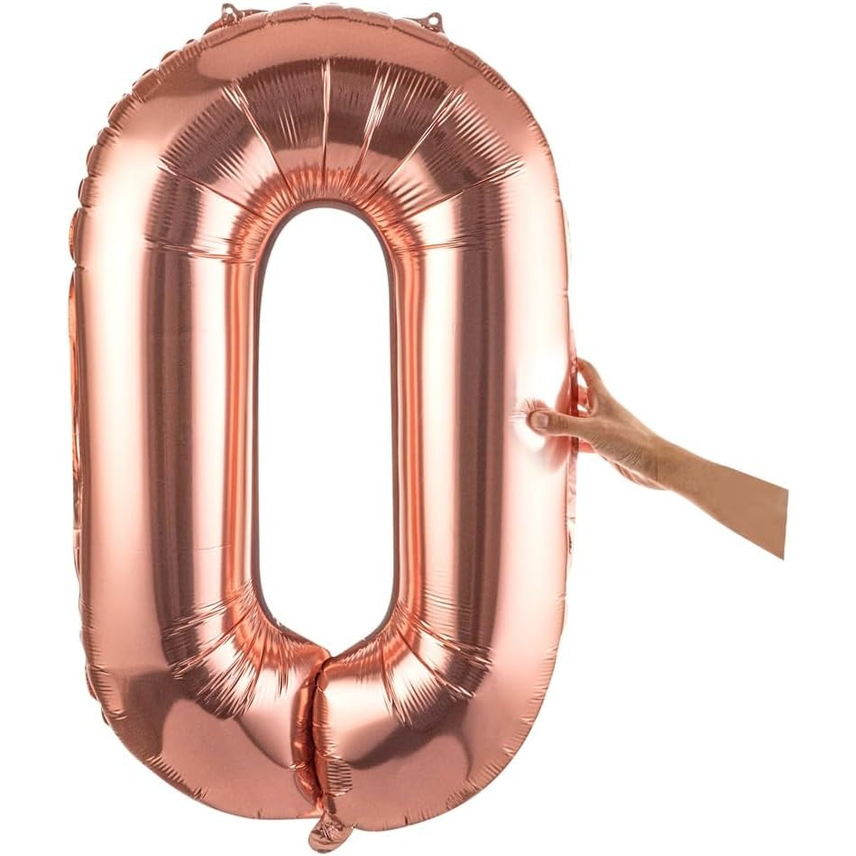 Balon Folie Metalizata Litera O, 100 Cm, Umflati Cu Heliu Sau Aer, Ambalaj Individual, Pai Inclus, Rose Gold - vivimall.ro