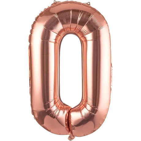 Balon Folie Metalizata Litera O, 100 Cm, Umflati Cu Heliu Sau Aer, Ambalaj Individual, Pai Inclus, Rose Gold - vivimall.ro