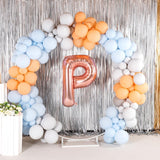 Balon Folie Metalizata Litera P, Vivimall, 80 cm, Umflati cu Heliu sau Aer, Ambalaj Individual, Pai inclus, Rose Gold - vivimall.ro