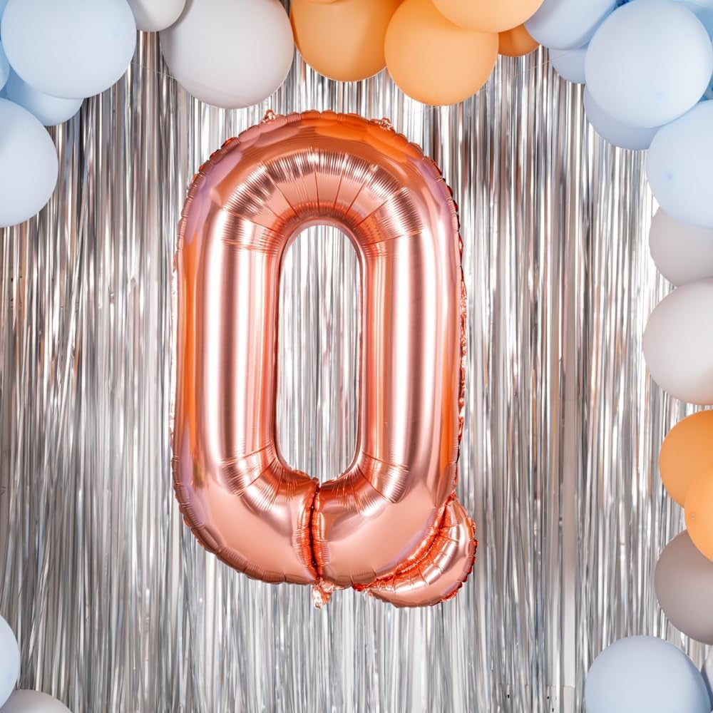 Balon Folie Metalizata Litera Q, 100 Cm, Umflati Cu Heliu Sau Aer, Ambalaj Individual, Pai Inclus, Rose Gold - vivimall.ro