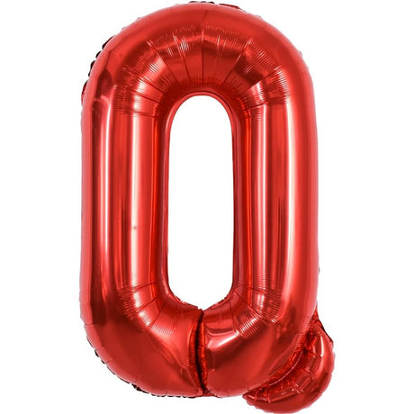 Balon Folie Metalizata Litera Q, 40 Cm, Umflati Cu Heliu Sau Aer, Ambalaj Individual, Pai Inclus - vivimall.ro