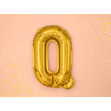 Balon Folie Metalizata Litera Q, 40 Cm, Umflati Cu Heliu Sau Aer, Ambalaj Individual, Pai Inclus - vivimall.ro