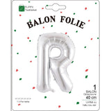 Balon Folie Metalizata Litera R, 40 Cm, Umflati Cu Heliu Sau Aer, Ambalaj Individual, Pai Inclus - vivimall.ro