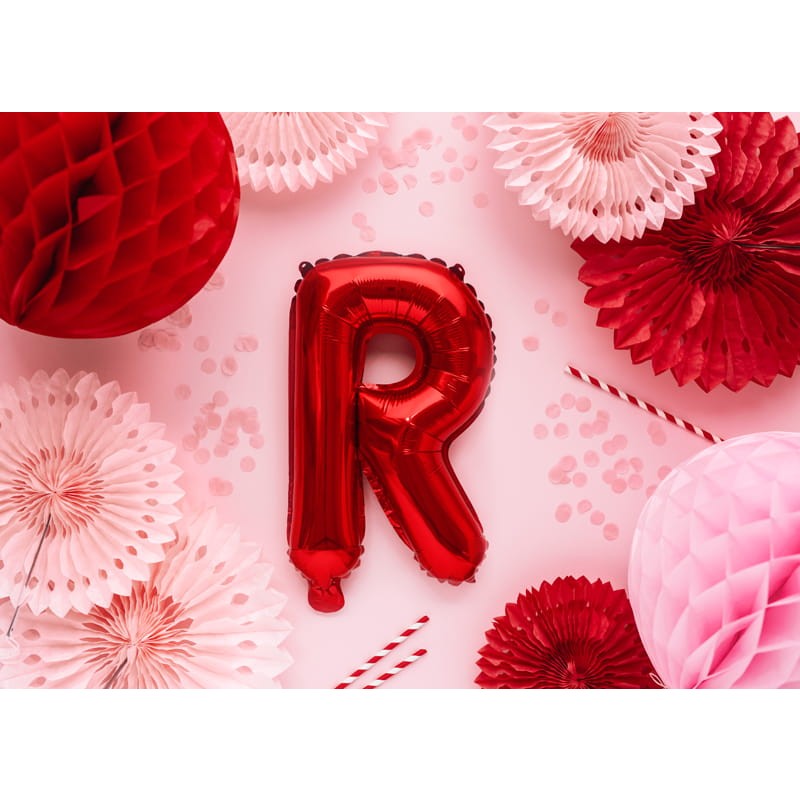 Balon Folie Metalizata Litera R, 40 Cm, Umflati Cu Heliu Sau Aer, Ambalaj Individual, Pai Inclus - vivimall.ro