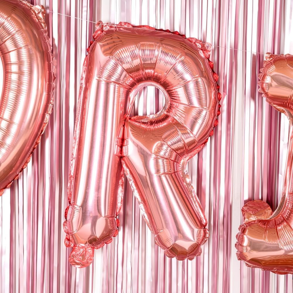 Balon Folie Metalizata Litera R, 40 Cm, Umflati Cu Heliu Sau Aer, Ambalaj Individual, Pai Inclus, Rose Gold - vivimall.ro