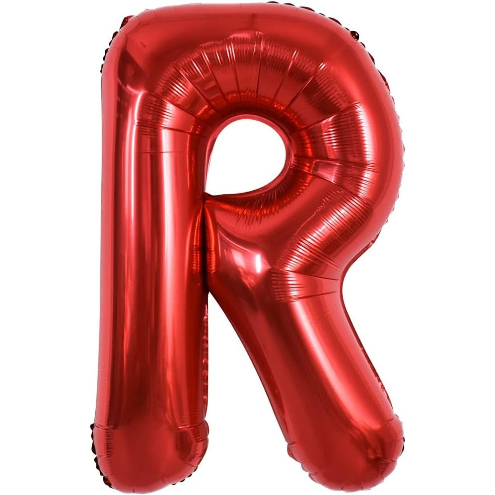 Balon Folie Metalizata Litera R, 40 Cm, Umflati Cu Heliu Sau Aer, Ambalaj Individual, Pai Inclus - vivimall.ro