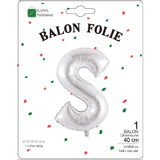 Balon Folie Metalizata Litera S, 40 Cm, Umflati Cu Heliu Sau Aer, Ambalaj Individual, Pai Inclus - vivimall.ro
