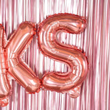 Balon Folie Metalizata Litera S, Vivimall, 40 cm, Umflati cu Heliu sau Aer, Ambalaj Individual, Pai inclus, Rose Gold - vivimall.ro