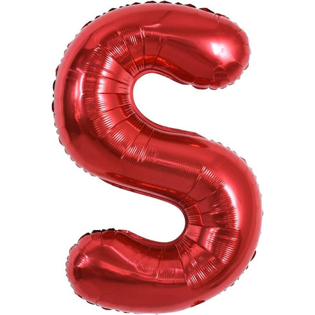 Balon Folie Metalizata Litera S, 40 Cm, Umflati Cu Heliu Sau Aer, Ambalaj Individual, Pai Inclus - vivimall.ro