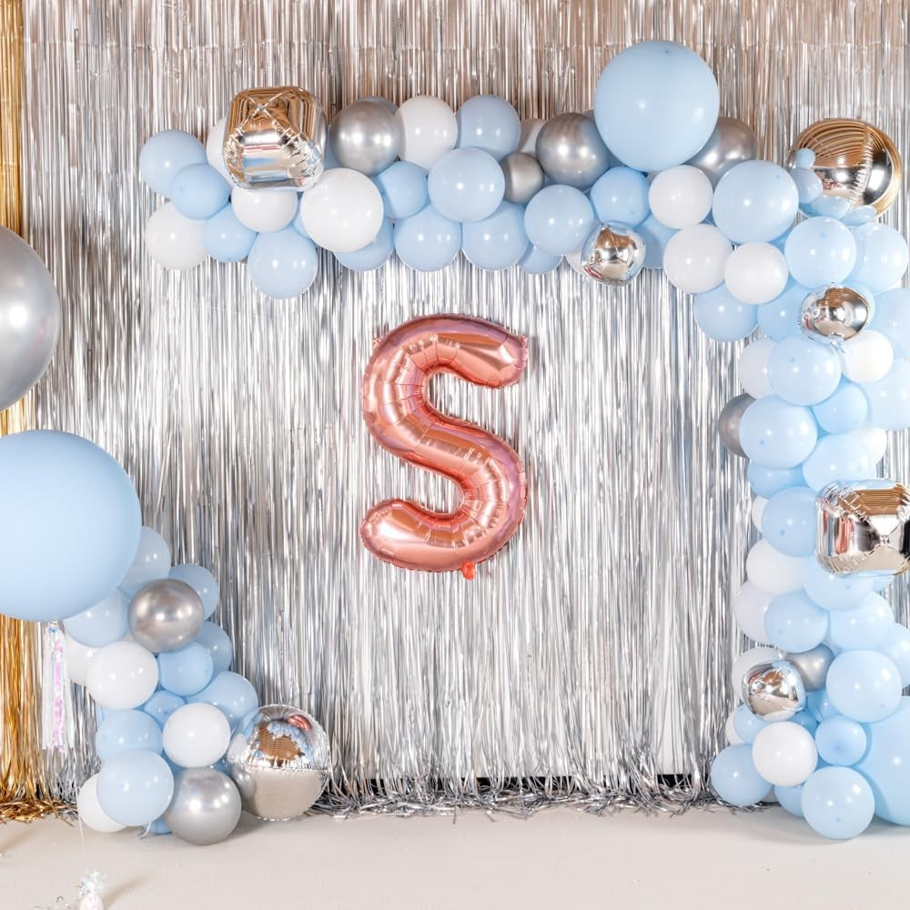 Balon Folie Metalizata Litera S, 80 Cm, Umflati Cu Heliu Sau Aer, Ambalaj Individual, Pai Inclus, Rose Gold - vivimall.ro