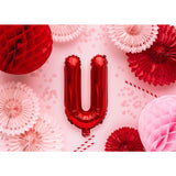 Balon Folie Metalizata Litera U, 40 Cm, Umflati Cu Heliu Sau Aer, Ambalaj Individual, Pai Inclus - vivimall.ro