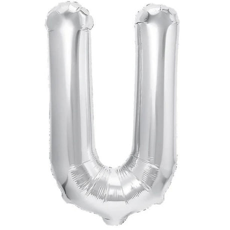 Balon Folie Metalizata Litera U, 80 Cm, Umflati Cu Heliu Sau Aer, Ambalaj Individual, Pai Inclus - vivimall.ro