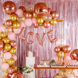 Balon Folie Metalizata Litera V, Vivimall, 40 cm, Umflati cu Heliu sau Aer, Ambalaj Individual, Pai inclus, Rose Gold - vivimall.ro
