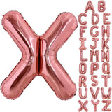 Balon Folie Metalizata Litera X, Vivimall, 100 cm, Umflati cu Heliu sau Aer, Ambalaj Individual, Pai inclus, Rose Gold - vivimall.ro