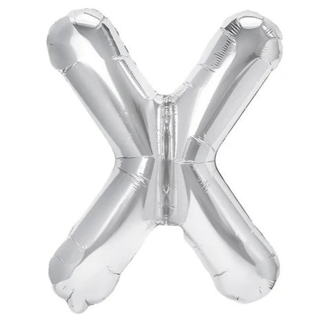 Balon Folie Metalizata Litera X, 40 Cm, Umflati Cu Heliu Sau Aer, Ambalaj Individual, Pai Inclus - vivimall.ro