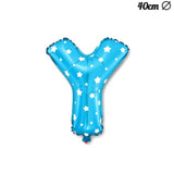 Balon Folie Metalizata Litera Y, 40 Cm, Cu Imprimeu Stelute, Umflati Cu Heliu Sau Aer, Ambalaj Individual, Pai Inclus - vivimall.ro
