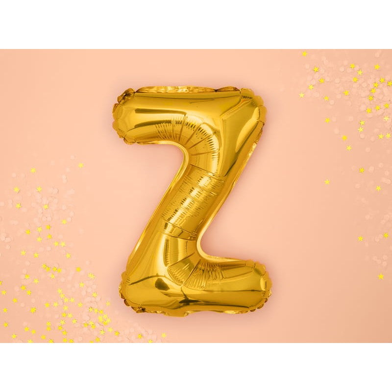 Balon Folie Metalizata Litera Z, 40 Cm, Umflati Cu Heliu Sau Aer, Ambalaj Individual, Pai Inclus - vivimall.ro
