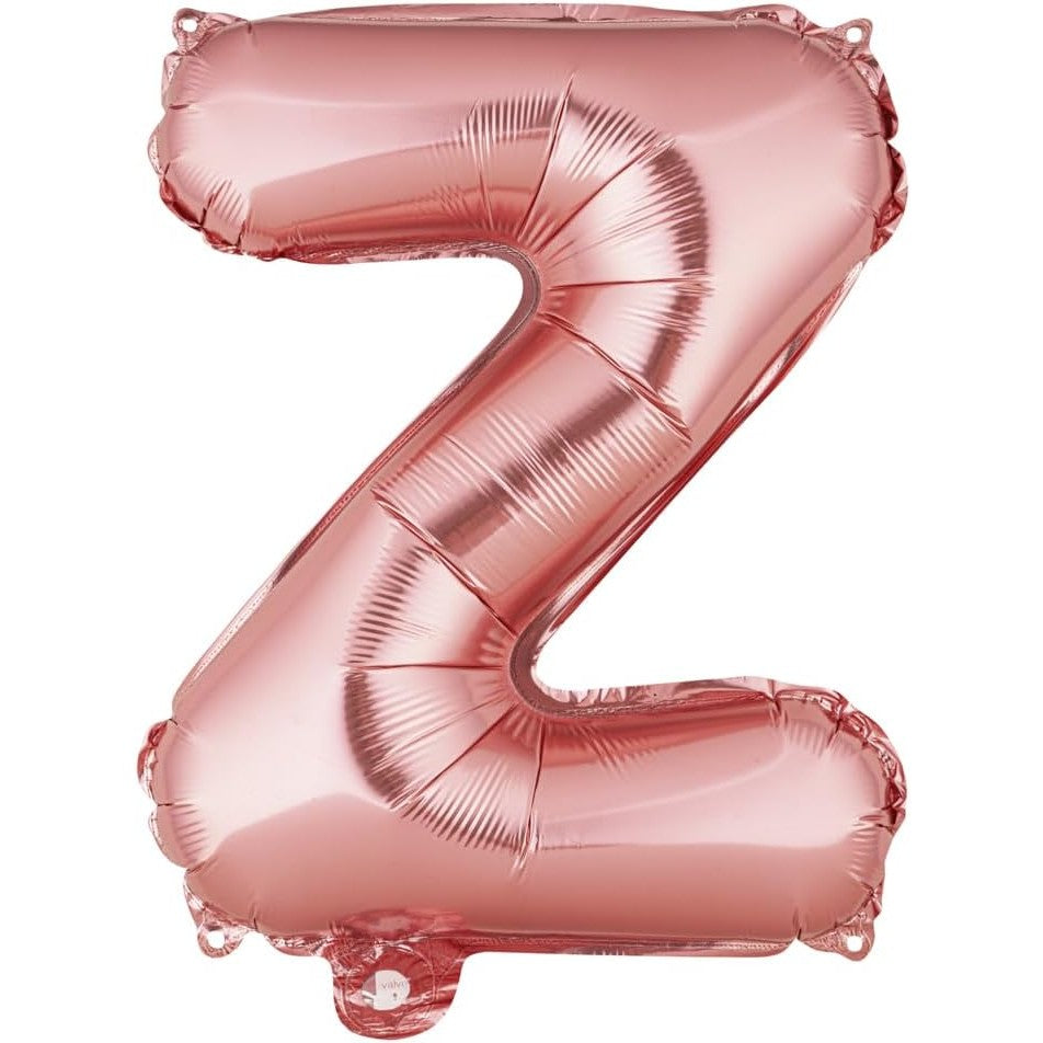 Balon Folie Metalizata Litera Z, Vivimall, 40 cm, Umflati cu Heliu sau Aer, Ambalaj Individual, Pai inclus, Rose Gold - vivimall.ro