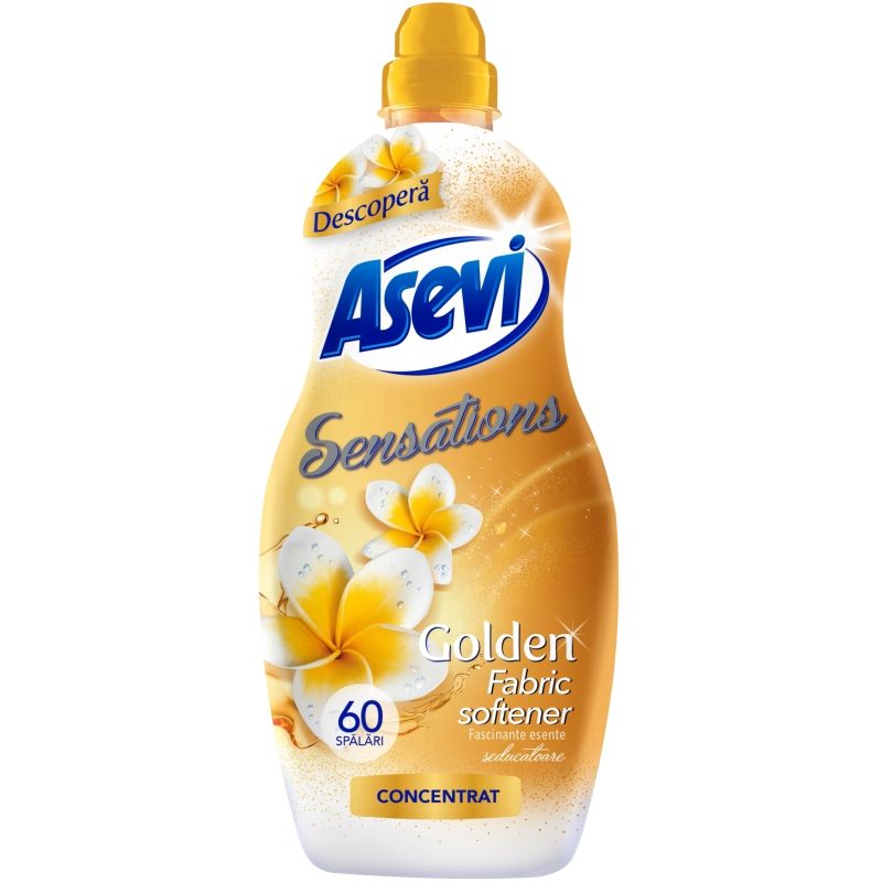 Balsam pentru Rufe, Asevi, 1.44 L Concentrat Sensations Golden 60 spalari