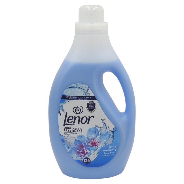 Balsam de rufe Lenor Spring Awakening 2650 ml, formula Long Lasting Freshness, 126 spălări, flacon alb-mov