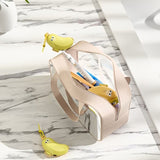 Capac Protector pentru Periuta de Dinti, Vivimall, cu Recipient Pasta de Dinti, Portabil, cu Agatatoare, din Plastic 8.7 x 3 cm, Verde/Galben - vivimall.ro