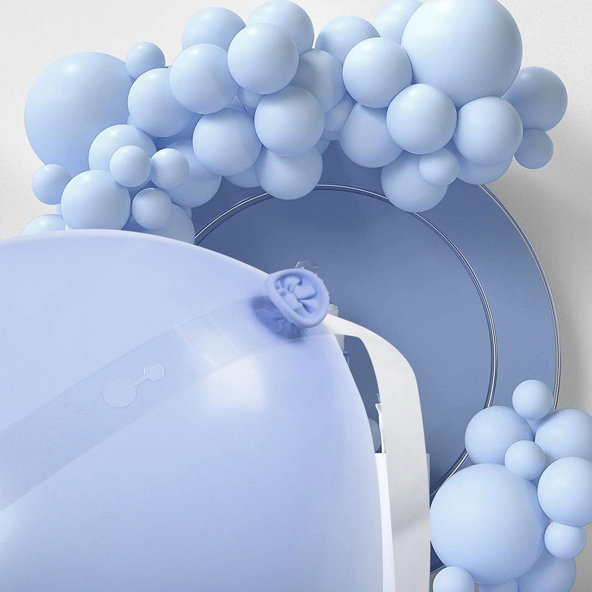 Banda Transparenta pentru Prinderea Baloanelor, Vivimall, din PVC, 5 m, Gauri Duble, Transparent - vivimall.ro