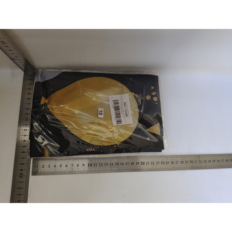 Banner pentru Petrecere, Vivimall, Model Happy Birthday, Tematica Majorat, Aniversare 18 Ani, 185x90 cm, Negru - vivimall.ro